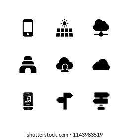 cell icon set. panels, beehive and solar energy vector icon for graphic design and web