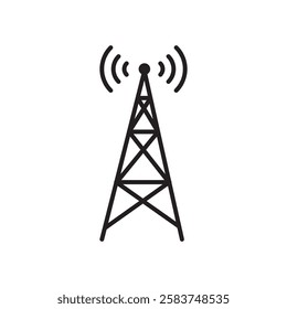 Cell icon, WiFi icon, linear illustration for web and app..eps