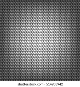 Cell metal backdrop. Technology background with perforated circles. Vector illustration