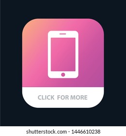 Cell, Mobile, Phone, Call Mobile App Button. Android and IOS Glyph Version