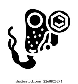 cell molecular structure glyph icon vector. cell molecular structure sign. isolated symbol illustration