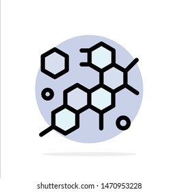 Cell, Molecule, Science Abstract Circle Background Flat color Icon. Vector Icon Template background