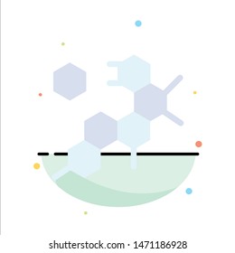 Cell, Molecule, Science Abstract Flat Color Icon Template. Vector Icon Template background