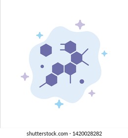 Cell, Molecule, Science Blue Icon on Abstract Cloud Background