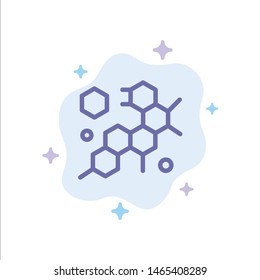 Cell, Molecule, Science Blue Icon on Abstract Cloud Background. Vector Icon Template background