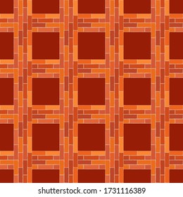 Cell. Mosaic of bricks. Seamless background. Means for the device of masonry walls and floors. Vector illustration for web design or print.