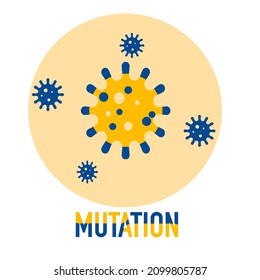 Cell Mutation Illustration. Somatic Mutation. Virus Mutation. 