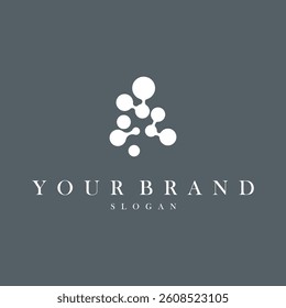 cell neuron technology logo design illustration data simple abstract modern template brand product