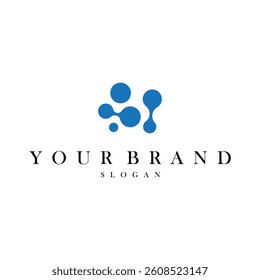 cell neuron technology logo design illustration data simple abstract modern template brand product