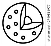 Cell Nucleus Icon Element For Design