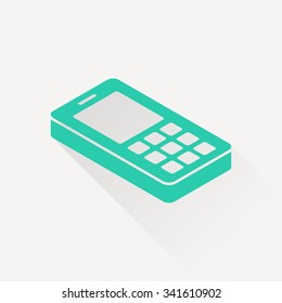 cell phone 3d isometric icon