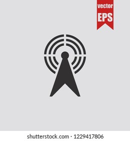 Cell phone antenna icon.Vector illustration.