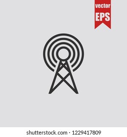 Cell phone antenna icon.Vector illustration.