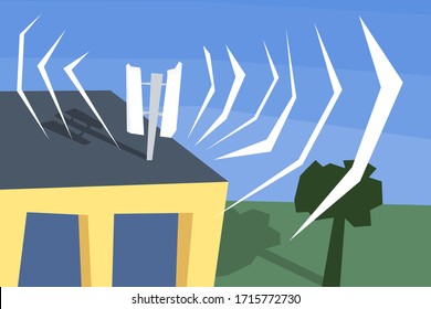 Cell Phone Antenna Network Technology. Transmitting Cellular Tower. Modern Polygon Style Illustration.