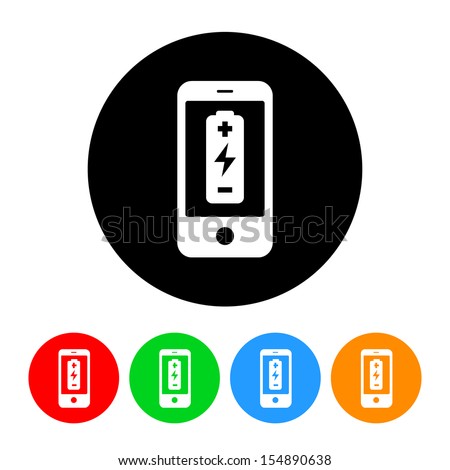 Cell Phone Battery Icon Stock Vector (Royalty Free) 154890638