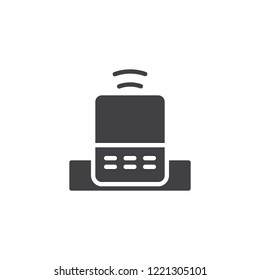 Cell phone call vector icon. filled flat sign for mobile concept and web design. Ringing phone simple solid icon. Symbol, logo illustration. Pixel perfect vector graphics