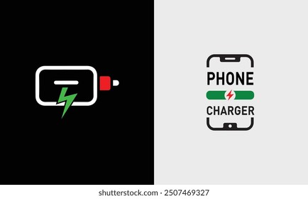 Icono de Recargo de teléfono celular cable eléctrico rápido móvil cargador inteligente digital moderno único usb cargador móvil diseño de logotipo