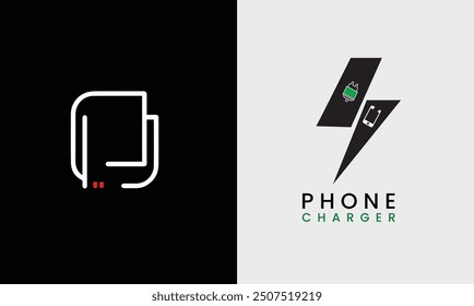 Icono de Recargo de teléfono celular cable eléctrico rápido móvil cargador inteligente digital moderno único usb cargador móvil diseño de logotipo