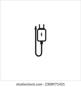 cell phone charger icon logo vector design