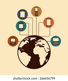 cell phone design, vector illustration eps10 graphic 