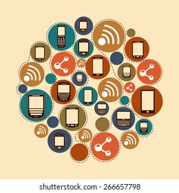 cell phone design, vector illustration eps10 graphic 