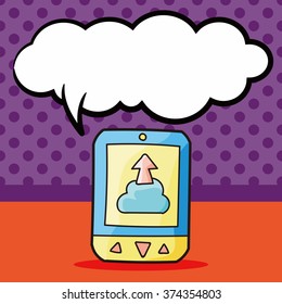 cell phone doodle, speech bubble