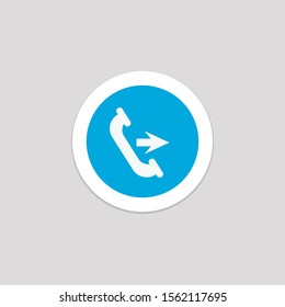 Cell phone element icon with a white background.