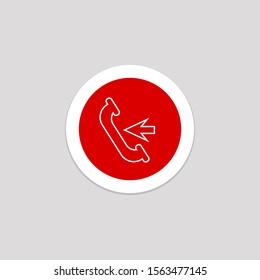 Cell phone element icon with a white background.