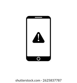 Handyfehlersymbol und Symboldesign auf weißem Hintergrund