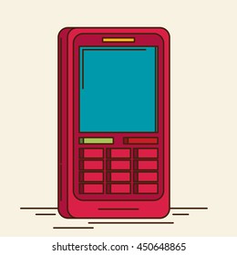 Cell phone. Flat icon 