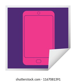 cell phone graphic square peeling sticker