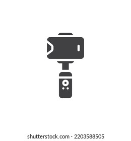 Cell Phone handheld gimbal vector icon. filled flat sign for mobile concept and web design. Smartphone Stabilizer glyph icon. Symbol, logo illustration. Vector graphics