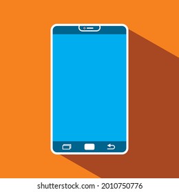 
cell phone icon flat line illustration vector