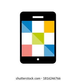 Handysymbol mit geometrischer Software