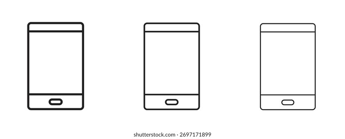 Ícone do telefone celular sinal de estilo linear para conceito móvel e web design.