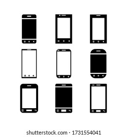 icono de teléfono celular o logotipo símbolo de signo aislado ilustración vectorial - Colección de iconos vectoriales de estilo negro de alta calidad
