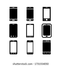 icono de teléfono celular o logotipo símbolo de signo aislado ilustración vectorial - Colección de iconos vectoriales de estilo negro de alta calidad
