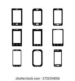 icono de teléfono celular o logotipo símbolo de signo aislado ilustración vectorial - Colección de iconos vectoriales de estilo negro de alta calidad
