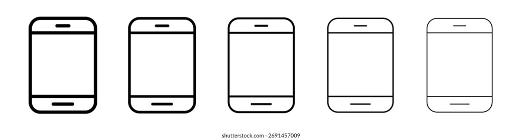 Icono del teléfono celular para el concepto móvil y el Diseño web.