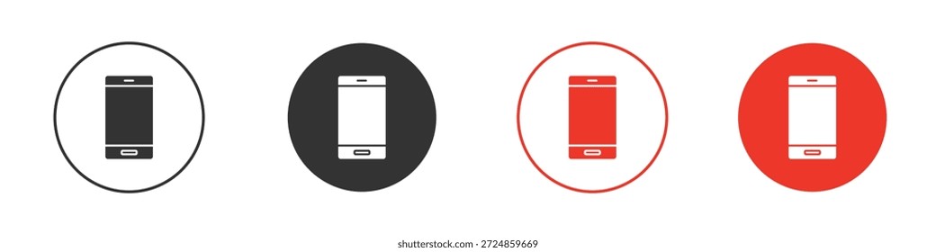 Símbolo de icono de teléfono celular. Diseño simple y plano para Web o App móvil. Logotipo de Ilustración vectorial mínima.