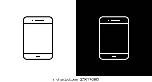 Icono del teléfono celular. línea delgada para el Web y el móvil, estilo minimalista moderno