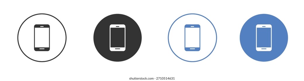 Icono de teléfono celular Diseño de línea delgada. Gráfico de Vector. EPS 10