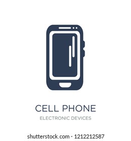 Cell Phone Icon. Trendy Flat Vector Cell Phone Icon On White Background From Electronic Devices Collection, Vector Illustration Can Be Use For Web And Mobile, Eps10