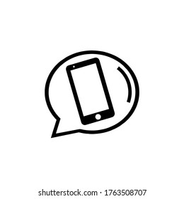 cell phone icon vector illustration logo template