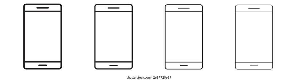 Cell phone icon vector illustration. EPS 10 editable vector.