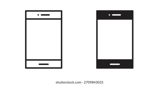 Icono de teléfono celular Ilustración vectorial. Diseño plano. Símbolos de Vector de Diseño gráfico.
