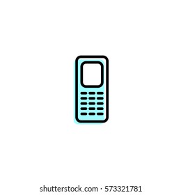 Cell phone icon. Vector illustration. Simple sign for mobile app or website.