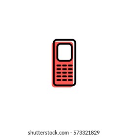 Cell phone icon. Vector illustration. Simple sign for mobile app or website.