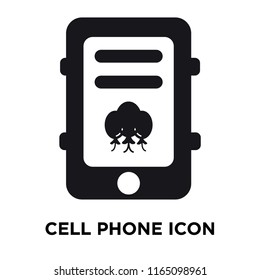 Cell phone icon vector isolated on white background, Cell phone transparent sign , celebration pictograms