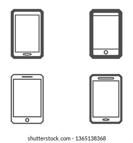 Cell phone icon vector, set and single icon vector 